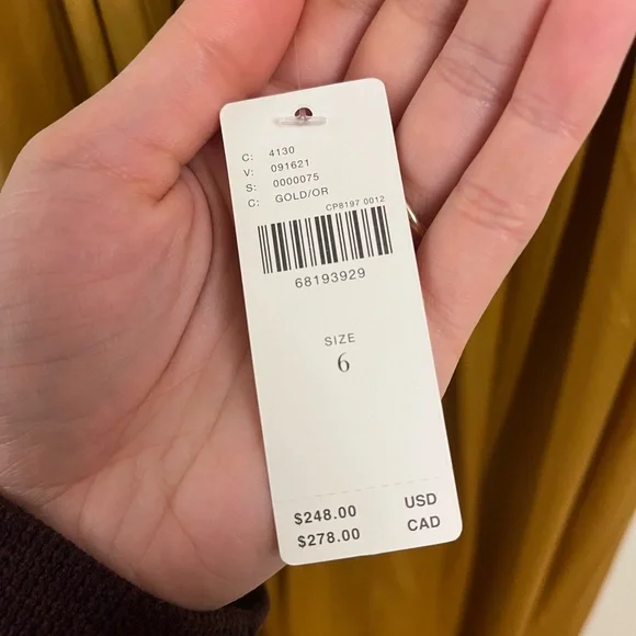 Anthropologie Mustard Dress with Pink Accents - Picture 7 of 9